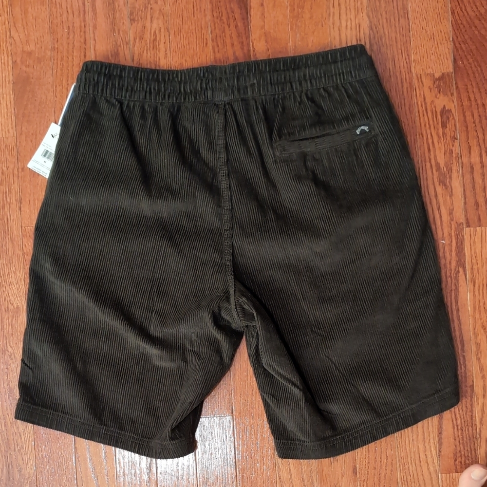 Billabong Men's Corduroy Shorts Size M Dark Green New - Picture 7 of 8